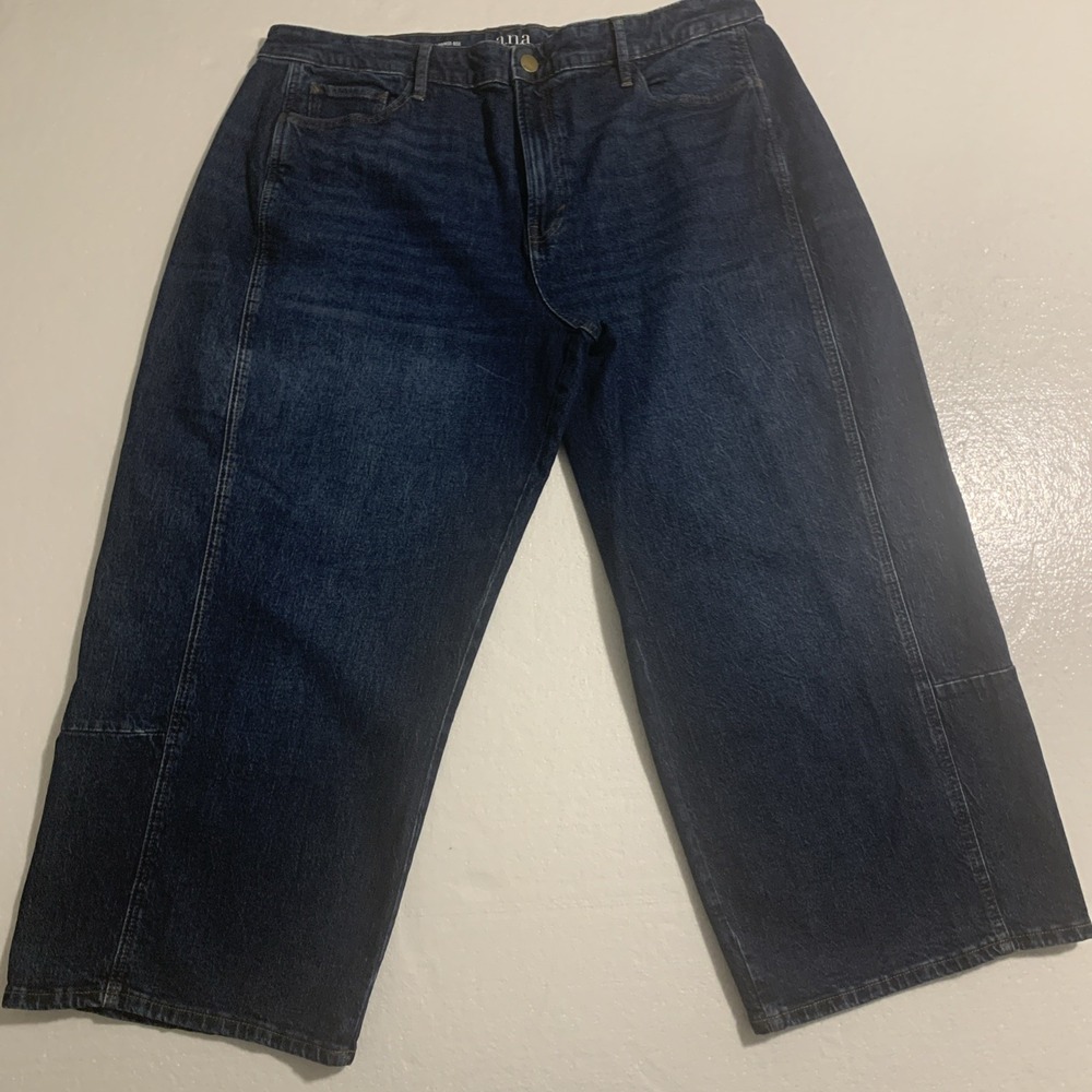 New Ana A New Approach Highest Rise Barrel Stormy Blue Jeans Size 20W Pants